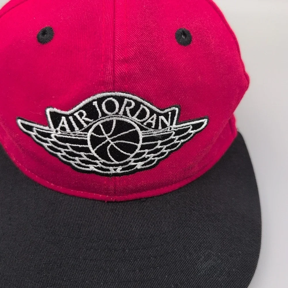 Air Jordan Wings‎ Snapback Cap Hat Youth Red Black Adjustable Basketball